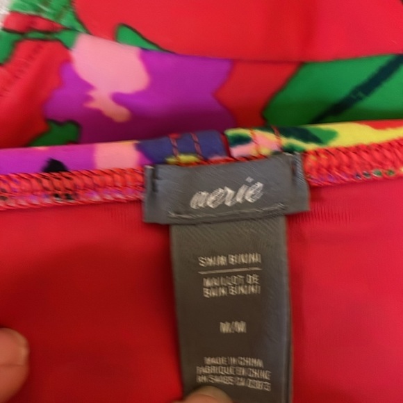 Aerie women’s bikini 34c medium top halter underwire bottom red floral - Picture 7 of 11